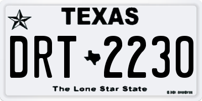 TX license plate DRT2230