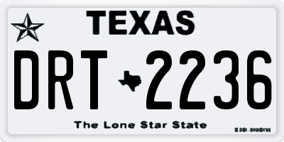 TX license plate DRT2236