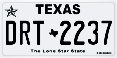 TX license plate DRT2237