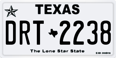 TX license plate DRT2238