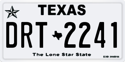 TX license plate DRT2241