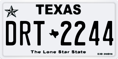 TX license plate DRT2244