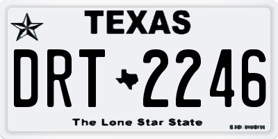 TX license plate DRT2246