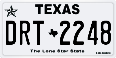 TX license plate DRT2248