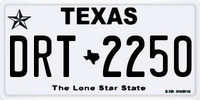 TX license plate DRT2250