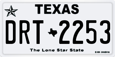 TX license plate DRT2253