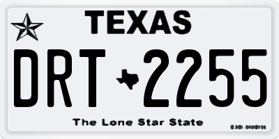 TX license plate DRT2255