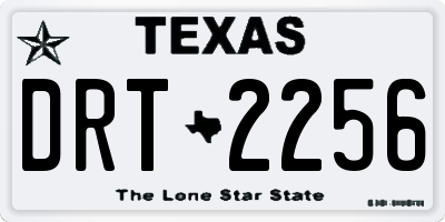 TX license plate DRT2256