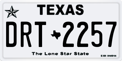 TX license plate DRT2257