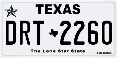 TX license plate DRT2260