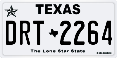 TX license plate DRT2264