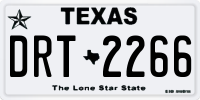 TX license plate DRT2266