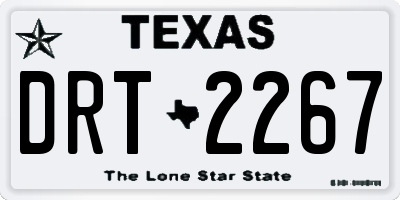 TX license plate DRT2267