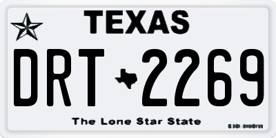 TX license plate DRT2269