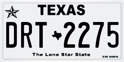 TX license plate DRT2275