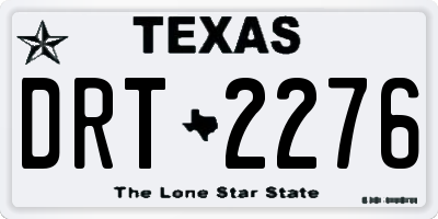 TX license plate DRT2276