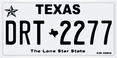 TX license plate DRT2277