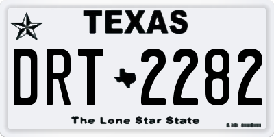 TX license plate DRT2282