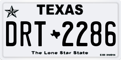 TX license plate DRT2286