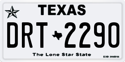 TX license plate DRT2290