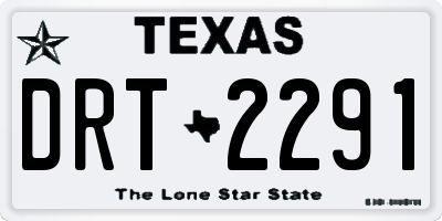 TX license plate DRT2291