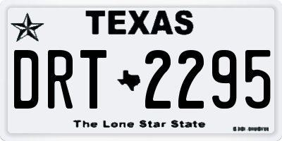 TX license plate DRT2295