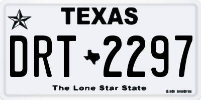 TX license plate DRT2297