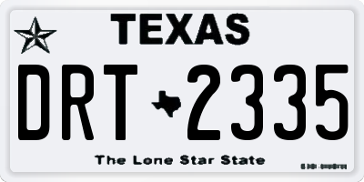 TX license plate DRT2335