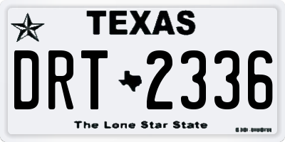 TX license plate DRT2336