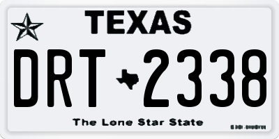 TX license plate DRT2338