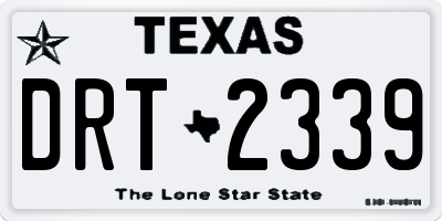 TX license plate DRT2339