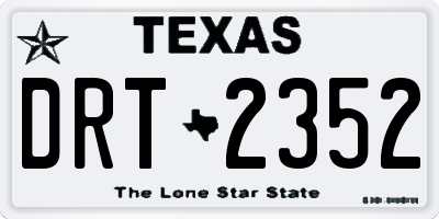 TX license plate DRT2352