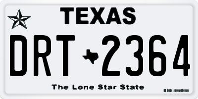 TX license plate DRT2364