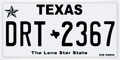 TX license plate DRT2367