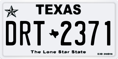 TX license plate DRT2371