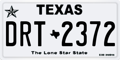 TX license plate DRT2372