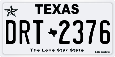 TX license plate DRT2376