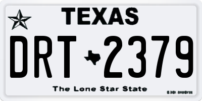 TX license plate DRT2379
