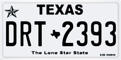 TX license plate DRT2393