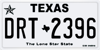 TX license plate DRT2396