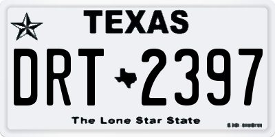 TX license plate DRT2397