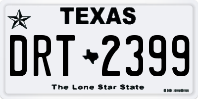 TX license plate DRT2399