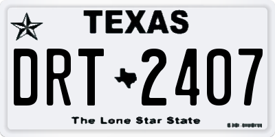 TX license plate DRT2407