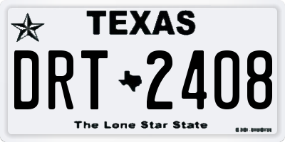 TX license plate DRT2408