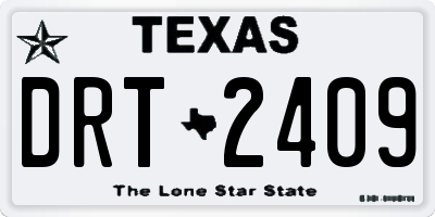 TX license plate DRT2409