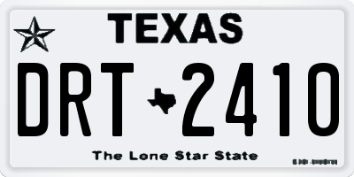 TX license plate DRT2410