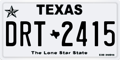 TX license plate DRT2415