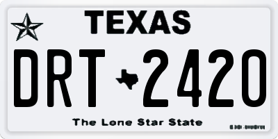 TX license plate DRT2420