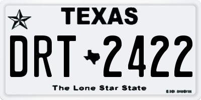 TX license plate DRT2422