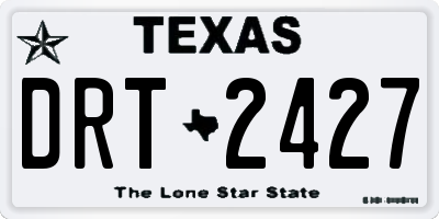 TX license plate DRT2427